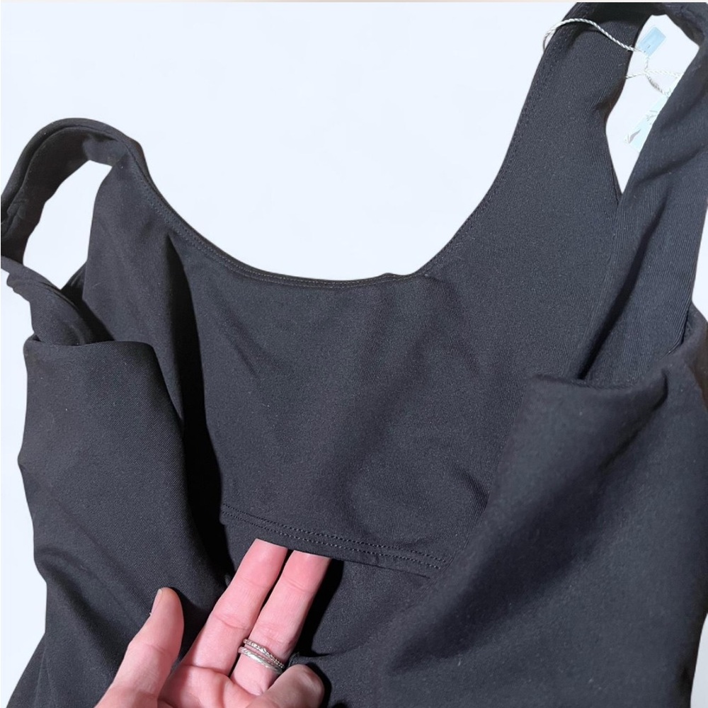 NWT Automet Women's Black Sleeveless Bodysuit/Workout Romper Size M - Picture 7 of 9
